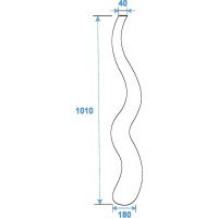 Europalms Designvase WAVE-100, weiß