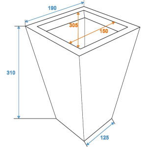 Europalms Zinkübertopf, gemustert, 31cm