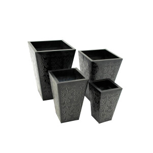 Europalms Zinkübertopf, gemustert, 31cm