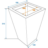 Europalms Zinkübertopf, gemustert, 31cm