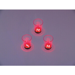 Europalms LED-Glas 2cl mit W&uuml;rfelspiel, rot, 3x