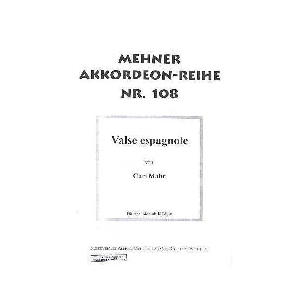 Valse espagnole für Akkordeon