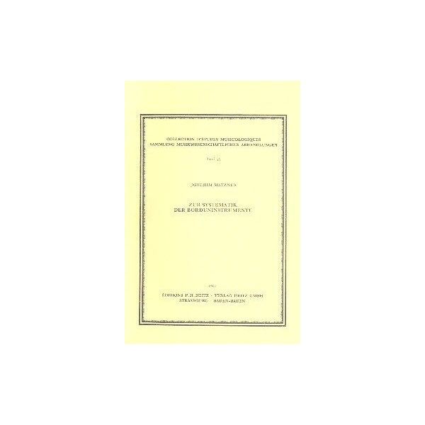 Zur Systematik der Borduninstrumente