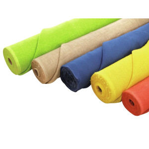 Europalms Dekostoff, Rupfen, blau, 130cm