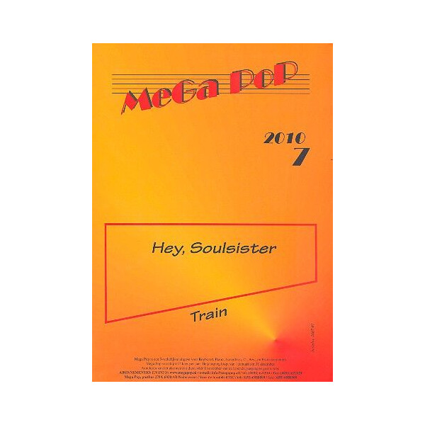 Hey Soulsister: für Klavier (Gesang/Gitarre)