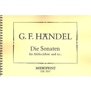 Die Sonaten für Altblockflöte und Bc