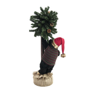 Europalms Weihnachtsbär, mit Tanne, 105cm