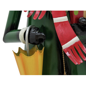 Europalms Rentier mit Mantel, Metall, 155cm, grün