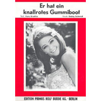 Er hat ein knallrotes Gummiboot: