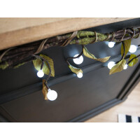 Europalms Torfmyrte-Ranke, mit LEDs, weiß, 180cm