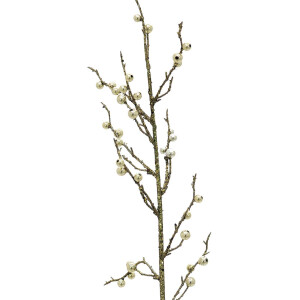Europalms Beerenzweig glitzer gold 85cm 3x