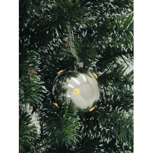 Europalms LED Weihnachtskugel 6cm,silber 6x