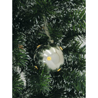 Europalms LED Weihnachtskugel 6cm,silber 6x