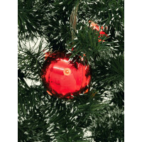 Europalms LED Weihnachtskugel 6cm, rot 6x