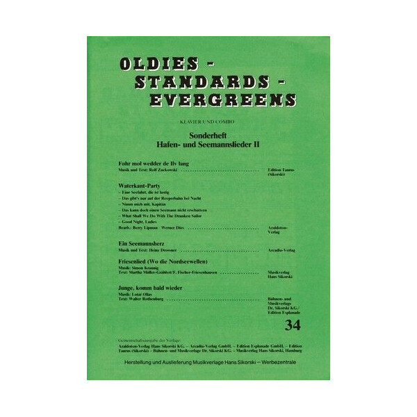 Oldies Standards Evergreens Band 34 -