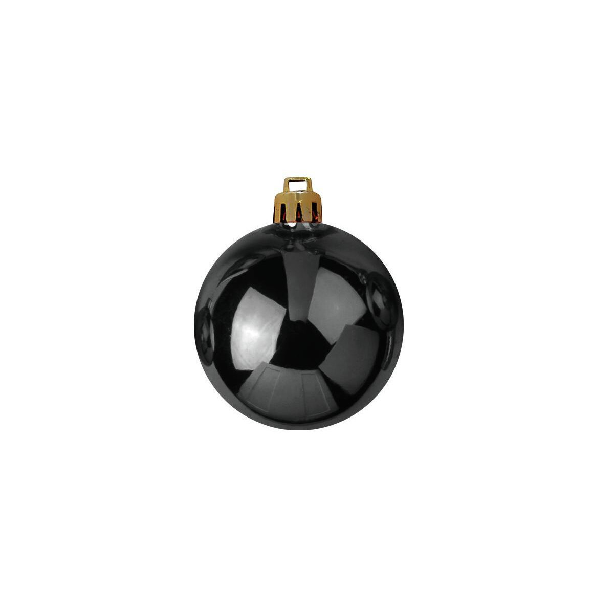 Europalms Dekokugel 7cm, schwarz 6x