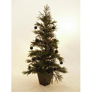 Europalms Dekokugel 7cm, schwarz 6x