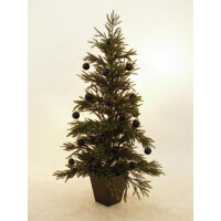 Europalms Dekokugel 7cm, schwarz 6x