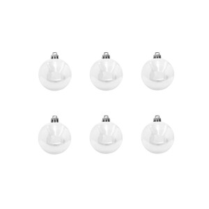 Europalms Dekokugel 7cm, weiß 6x