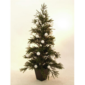 Europalms Dekokugel 7cm, weiß 6x