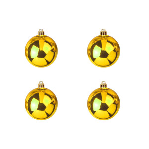 Europalms Dekokugel 10cm, gold 4x