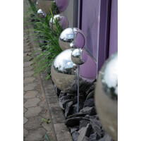 Europalms Dekokugel 10cm, silber 4x