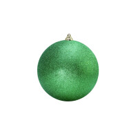 Europalms decorative ball 10cm, apple green, glitter4x