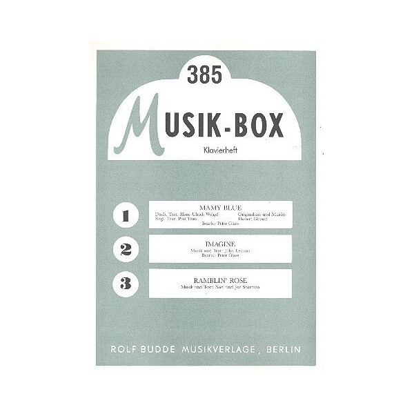 Musik-Box 385: Klavierheft