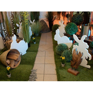 Europalms Silhouette Hase, weiß, 56cm