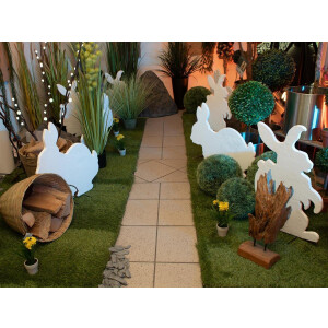 Europalms Silhouette Osterhase, weiß, 60cm