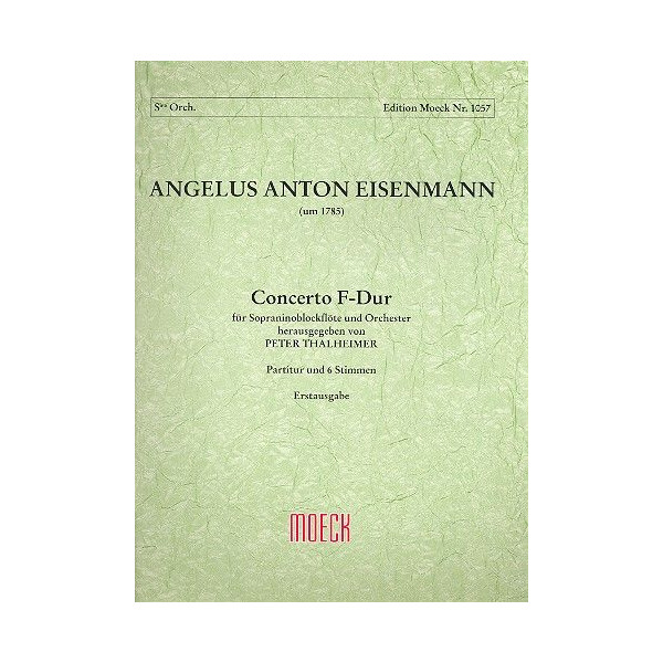 Concerto F-Dur für Sopraninoblockflöte