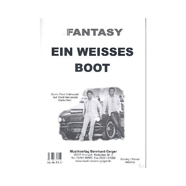 Ein weißes Boot: