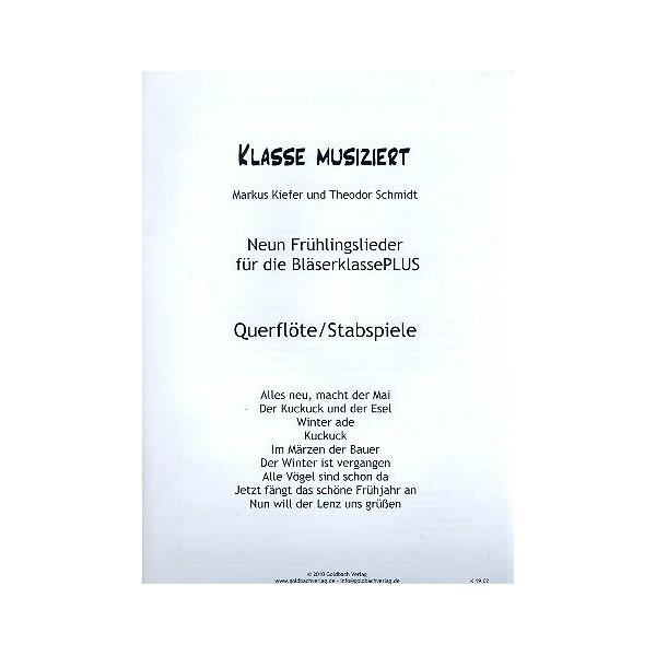 Klasse musiziert - Frühlingslieder