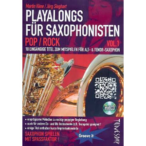 Playalongs für Saxophonisten - Pop/Rock Band 1 (+CD)