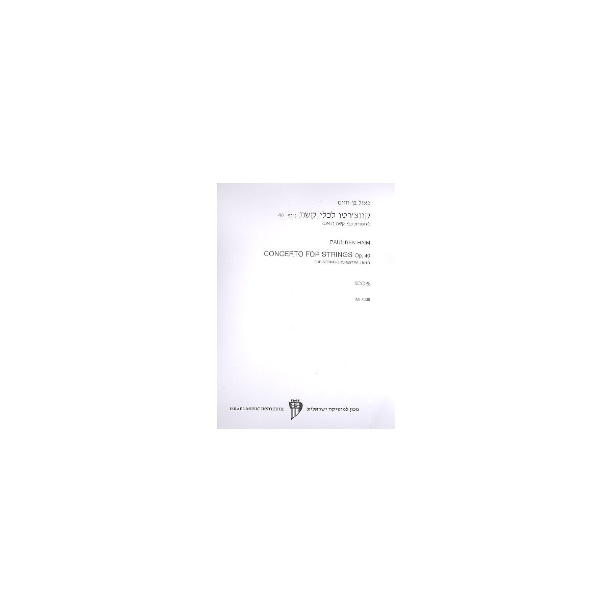 Concerto for Strings op.40