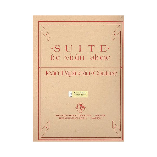 Suite for violin alone