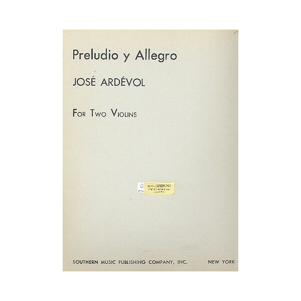 Preludio y allegro for 2 violins