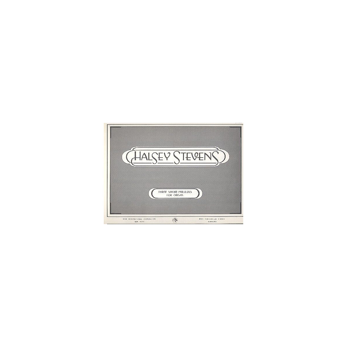 3 short preludes for organ