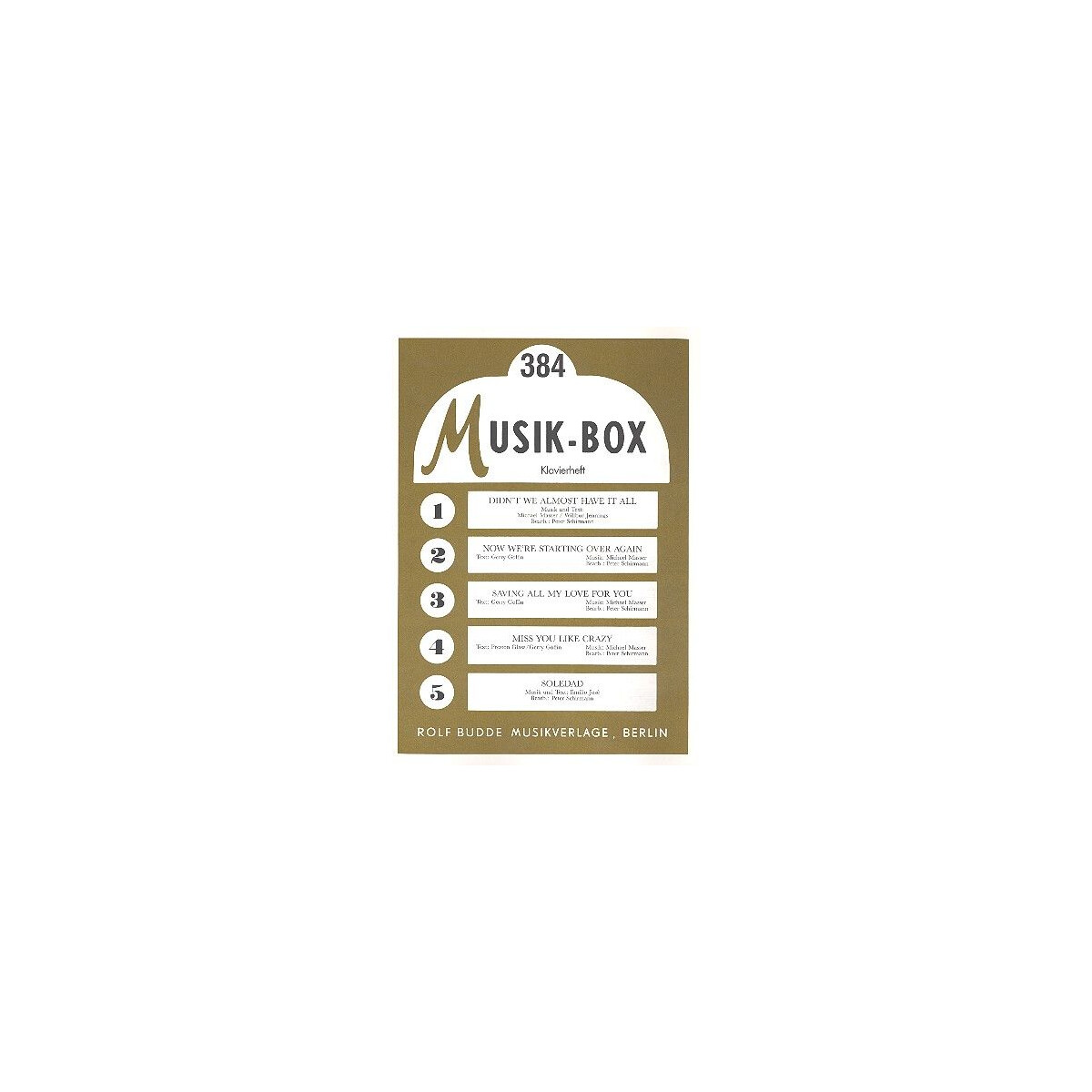 Musik Box 384 Klavierheft box