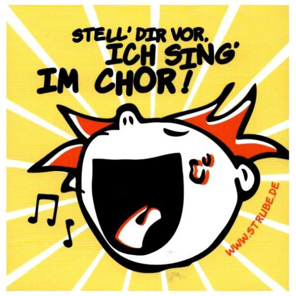 Aufkleber Ich sing im Chor