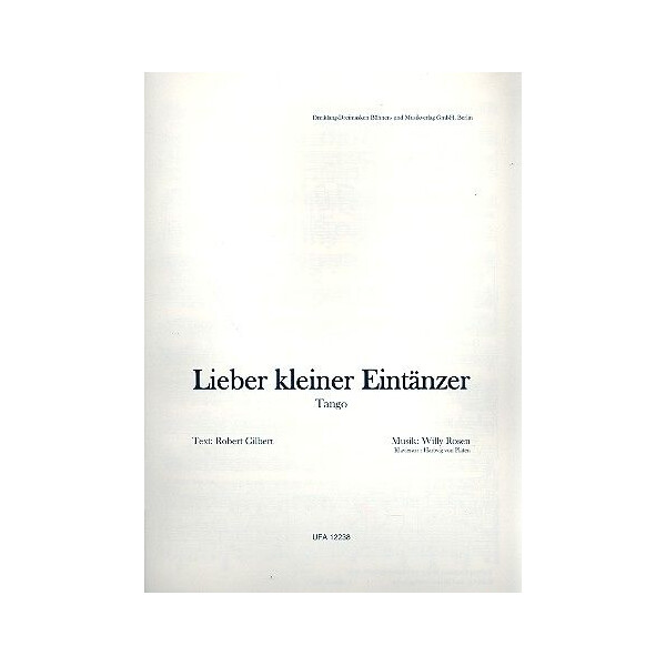 Lieber kleiner Eintänzer: