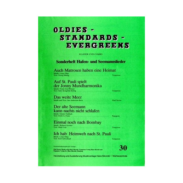 Oldies Standards Evergreens Band 30 -
