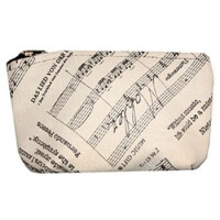Stoff-Nylon-Tasche Musik Größe S (15x9 cm)
