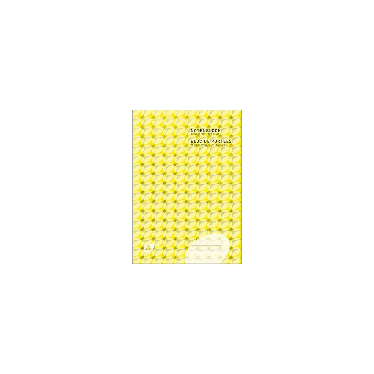 Notenblock Din A4 hoch 16 Systeme 100 Blatt