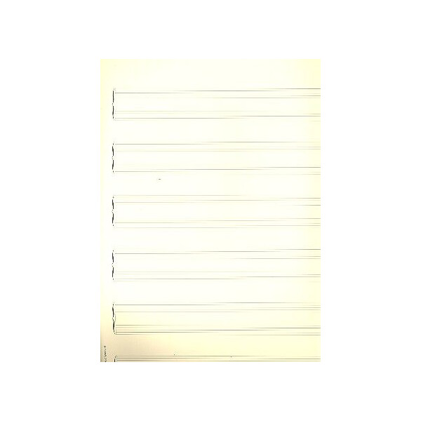 Notenpapier Quart-Format hoch 6x2 Systeme