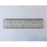 Lineal mit Viertelnoten 15 cm