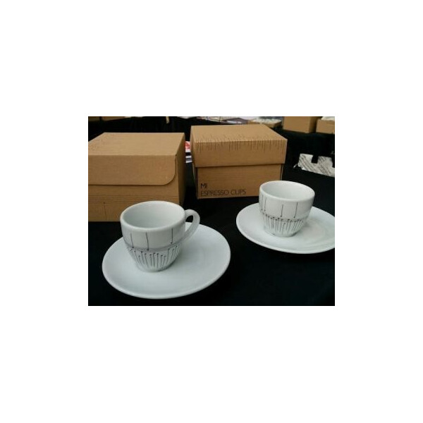 MI Espressotasse mit Untertasse Noten (Set mit 2 Stk)