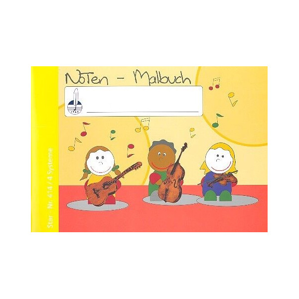 Notenmalbuch Din A 4 quer 4 Systeme