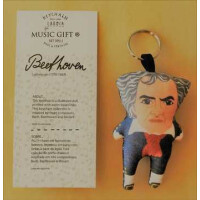 Schlüsselring mit Stofffigur Beethoven 9 x 5 x 2 cm