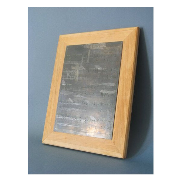 Notenstichplatte Beethoven gerahmt 28 x 36,5cm (Unikat)